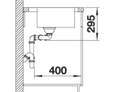 Spüle Blanco DIVON II 8 S-IF 1160 x 510 mm edelstahl seidenglanz 521664 2 Spülbecken Mit Tropffläche Becken links Flächenbündige Optik