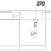 Spüle Blanco ELON XL 6 S 780 x 500 mm schwarz 525882
