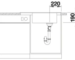 Spüle Blanco ELON XL 6 S 780 x 500 mm schwarz 525882