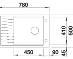 Spüle Blanco ELON XL 6 S 780 x 500 mm softweiß 527070