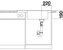 Spüle Blanco ELON XL 6 S 780 x 500 mm softweiß 527070