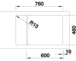 Spüle Blanco ELON XL 6 S 780 x 500 mm tartufo 524841