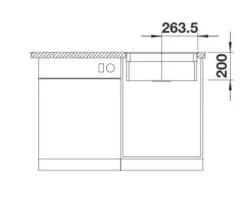 Spüle Blanco ETAGON 500-F 527 x 427 mm softweiß 527074