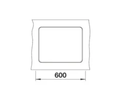 Spüle Blanco ETAGON 500-F 527 x 427 mm softweiß 527074
