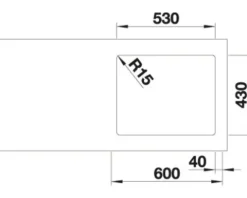 Spüle Blanco ETAGON 500-IF 540 x 440 mm edelstahl 521840