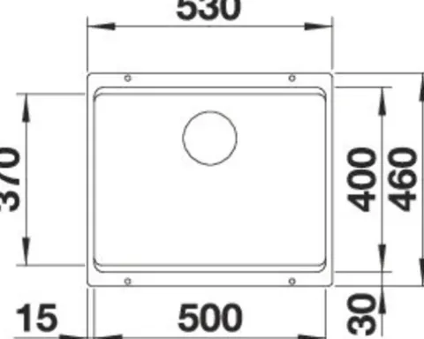 Spüle Blanco ETAGON 500-U 530 x 460 mm anthrazit 522227