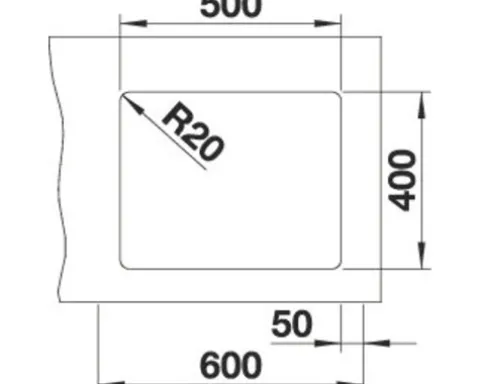 Spüle Blanco ETAGON 500-U 530 x 460 mm anthrazit 522227