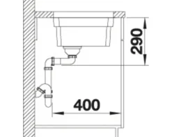 Spüle Blanco ETAGON 500-U 540 x 440 mm edelstahl 521841