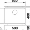 Spüle Blanco ETAGON 500-U 530 x 460 mm felsgrau 522228
