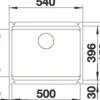 Spüle Blanco ETAGON 500-U 540 x 456 mm magnolia glänzend 525150