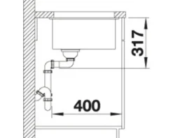 Spüle Blanco ETAGON 500-U 530 x 460 mm tartufo 522234