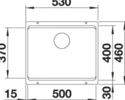 Spüle Blanco ETAGON 500-U 530 x 460 mm tartufo 522234