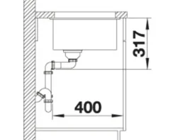 Spüle Blanco ETAGON 700-U 730 x 460 mm weiß 525171