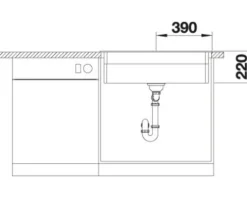 Spüle Blanco ETAGON 8 780 x 510 mm tartufo 525184