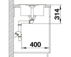 Spüle Blanco FAVUM 45 S 860 x 435 mm anthrazit 524227