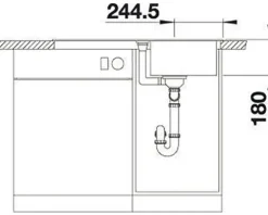 Spüle Blanco FAVUM 45 S 860 x 435 mm cafe 524232