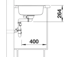 Spüle Blanco LANTOS 9E-IF 930 x 510 mm edelstahl bürstfinish 516277