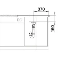 Spüle Blanco LANTOS II 6 S-IF 780 x 500 mm edelstahl 523140