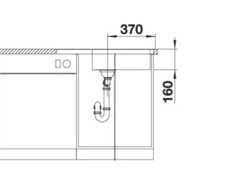 Spüle Blanco LANTOS II 6 S-IF 780 x 500 mm edelstahl 523140
