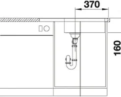 Spüle Blanco LANTOS II 6 S-IF 780 x 500 mm edelstahl 523140