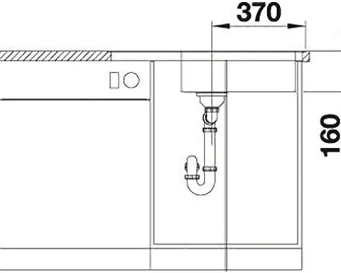Spüle Blanco LANTOS II 6 S-IF 780 x 500 mm edelstahl 523140