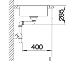 Spüle Blanco LANTOS 45 S-IF 860 x 500 mm edelstahl bürstfinish 519707