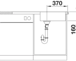 Spüle Blanco LANTOS XL 6 S-IF 1000 x 500 mm edelstahl bürstfinish 519709