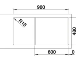 Spüle Blanco LEGRA 6 S 1000 x 500 mm vulkangrau 527271