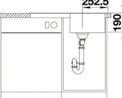 Spüle Blanco LEGRA 45 S 780 x 500 mm weiß 522203