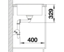 Spüle Blanco LEGRA 45 S 780 x 500 mm weiß 522203