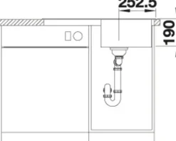 Spüle Blanco LEGRA 45 S 780 x 500 mm weiß 522203
