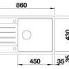 Spüle Blanco LEGRA XL 6 S 860 x 500 mm anthrazit 523326