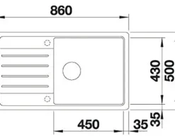 Spüle Blanco LEGRA XL 6 S 860 x 500 mm anthrazit 523326