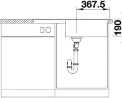 Spüle Blanco LEGRA XL 6 S 860 x 500 mm anthrazit 523326