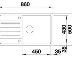 Spüle Blanco LEGRA XL 6 S 860 x 500 mm cafe 523331
