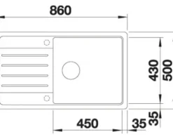 Spüle Blanco LEGRA XL 6 S 860 x 500 mm cafe 523331