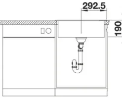Spüle Blanco LEGRA 6 585 x 500 mm vulkangrau 527269