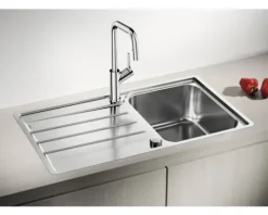 Spüle Blanco LEMIS 45 S-IF 860 x 500 mm edelstahl bürstfinish 523031