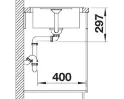 Spüle Blanco METRA 45 S Compact 680 x 500 mm vulkangrau 527285