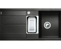 Spüle Blanco METRA 6 S-F 990 x 490 mm anthrazit 519113 1 Spülbecken Mit Tropffläche Mit Restebecken Becken rechts