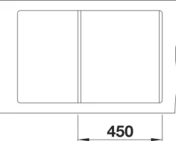 Spüle Blanco METRA 45 S-F 770 x 490 mm anthrazit 519081