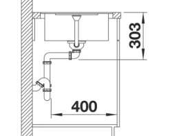 Spüle Blanco METRA 45 S-F 770 x 490 mm anthrazit 519081