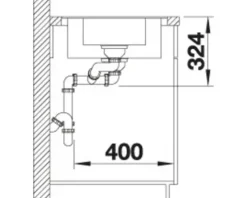Spüle Blanco METRA 6 S-F 990 x 490 mm cafe 519120 1 Spülbecken Mit Tropffläche Mit Restebecken Becken rechts