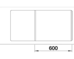 Spüle Blanco METRA 6 S-F 990 x 490 mm vulkangrau 527301