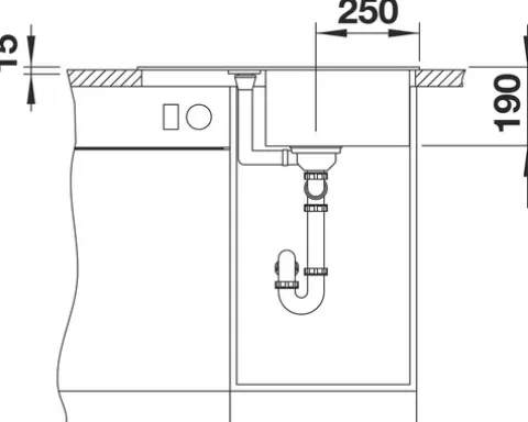Spüle Blanco METRA 45 S 680 x 500 mm anthrazit 519572
