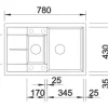 Spüle Blanco METRA 6 S 780 x 500 mm anthrazit 513473