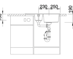 Spüle Blanco METRA 6 S 780 x 500 mm anthrazit 513473