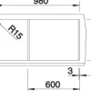 Spüle Blanco METRA 6 S 1000 x 500 mm felsgrau 518877