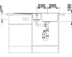 Spüle Blanco METRA 6 S 1000 x 500 mm felsgrau 518877