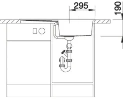 Spüle Blanco METRA 5 S 860 x 500 mm schwarz 525918